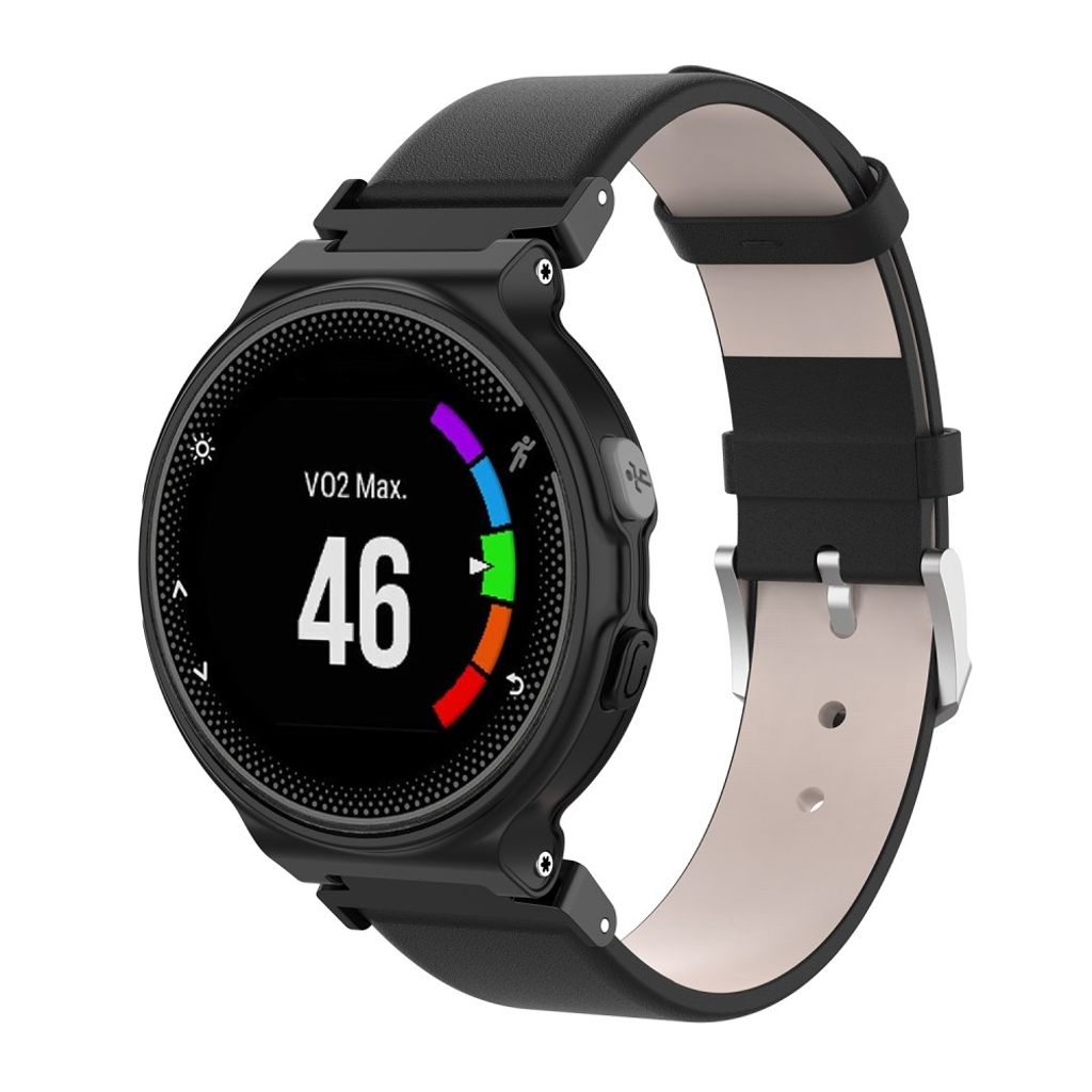 Garmin Forerunner 220/230/235/630/620/735X Klokkereim i PU-skinn - Svart