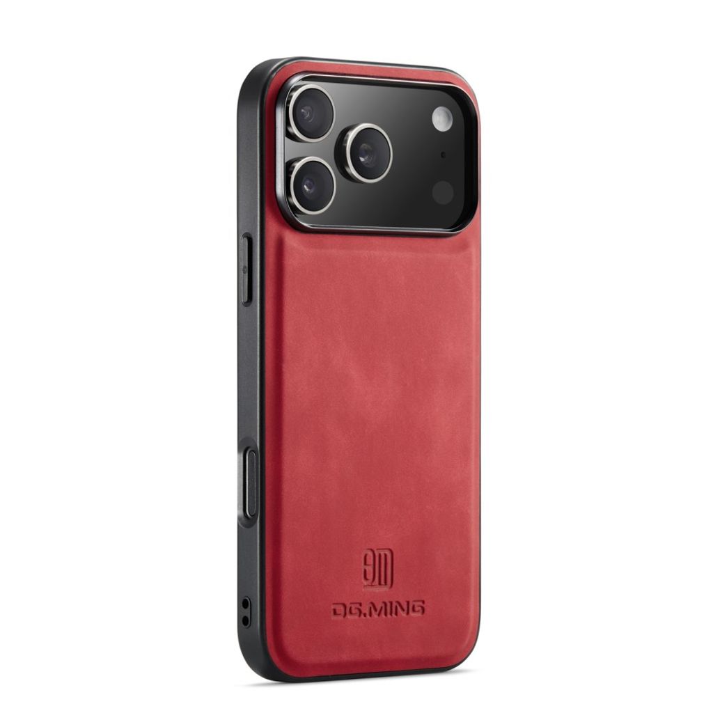 DG.MING iPhone 18 Pro Max/17 Pro Max Deksel med PU-lær - Rød