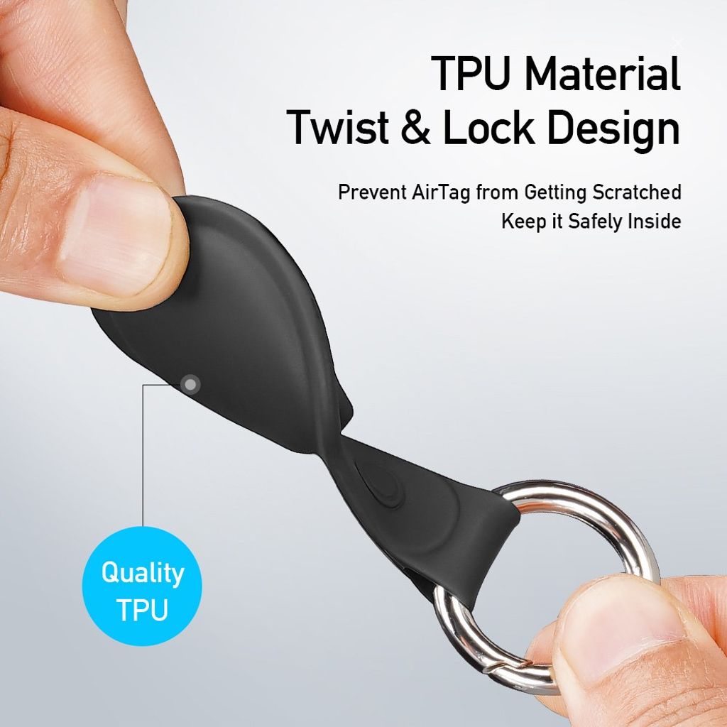 DUX DUCIS Apple AirTag etui 4-pakning med nøkkelring – flerfarget