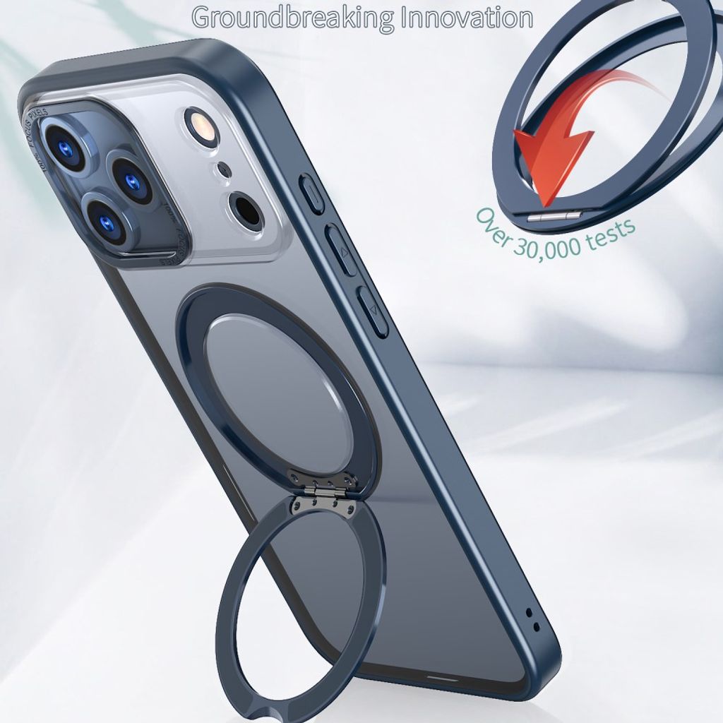 iPhone 18 Pro Max/17 Pro Max Deksel MagSafe Støttestativ – Mørkblå