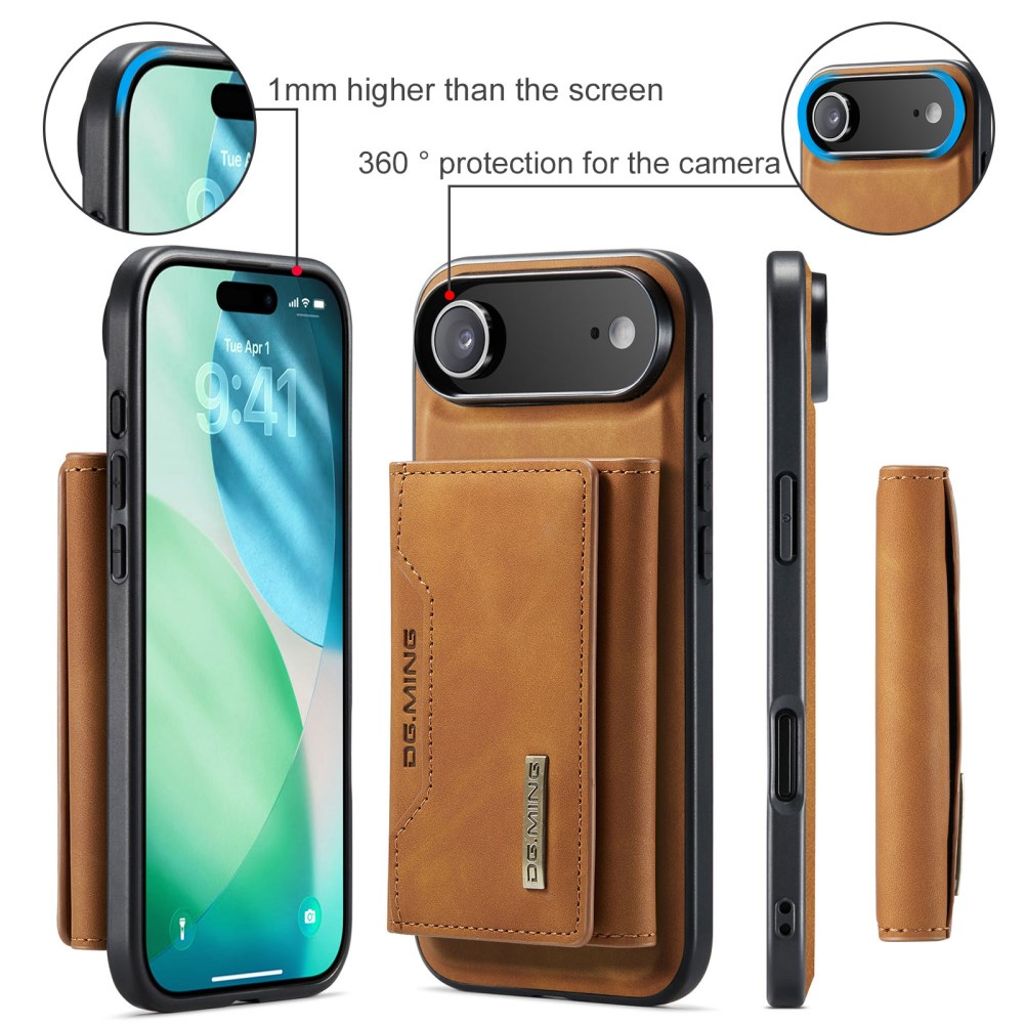 DG.MING iPhone Air Cover med Pung - Brun