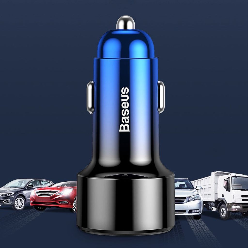 Baseus Magic Series Dual QC - Quick Charge 3.0 2x USB 45W 6A biloplader sort