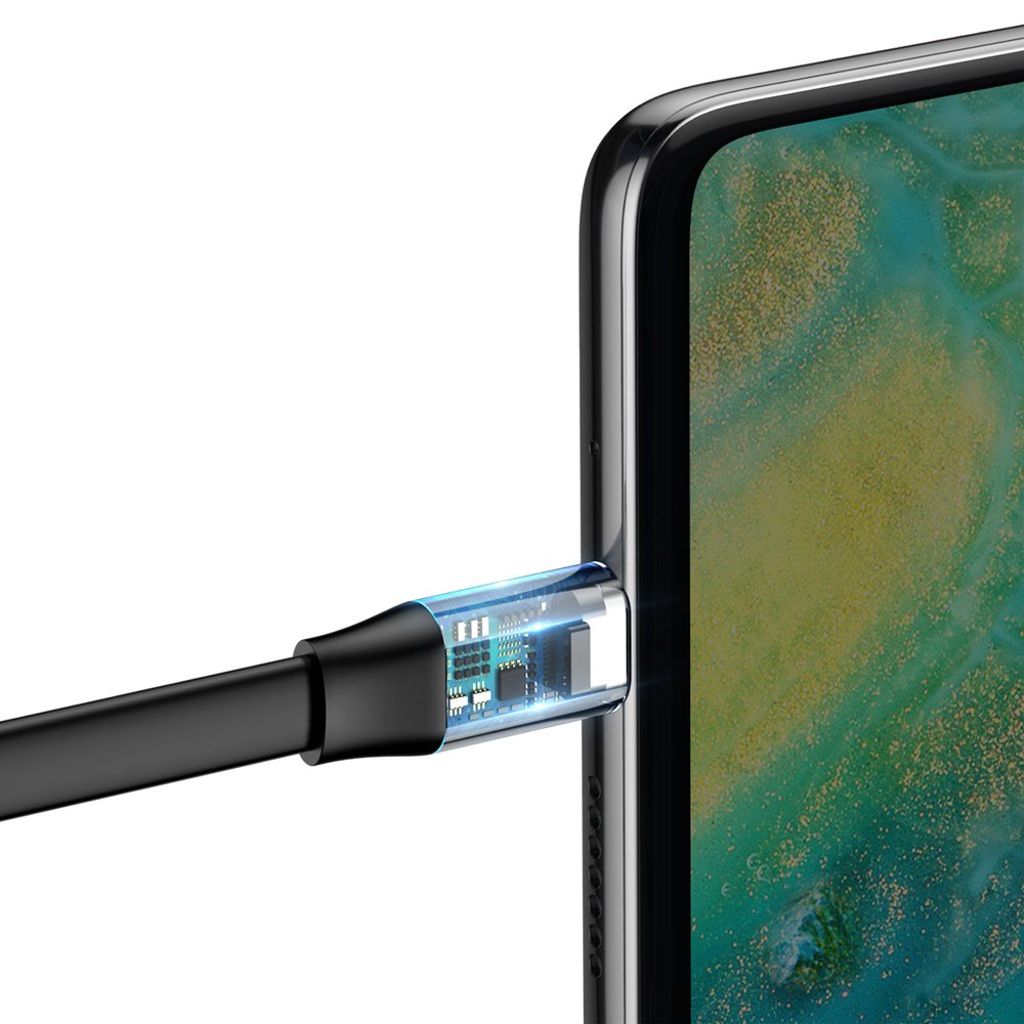 Baseus Simple flat USB til USB-C kabel 23cm 5A 40W grå