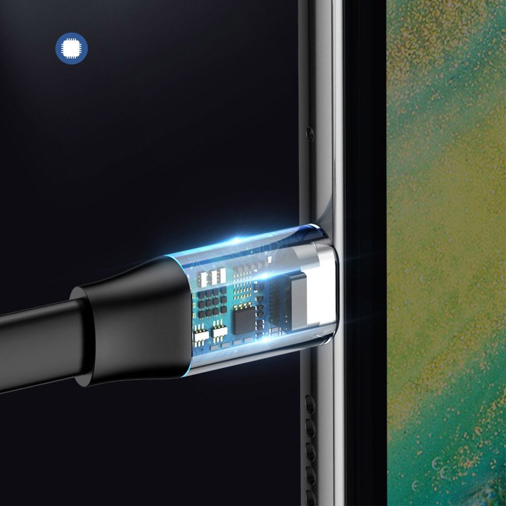 Baseus Simple flat USB til USB-C kabel 23cm 5A 40W grå
