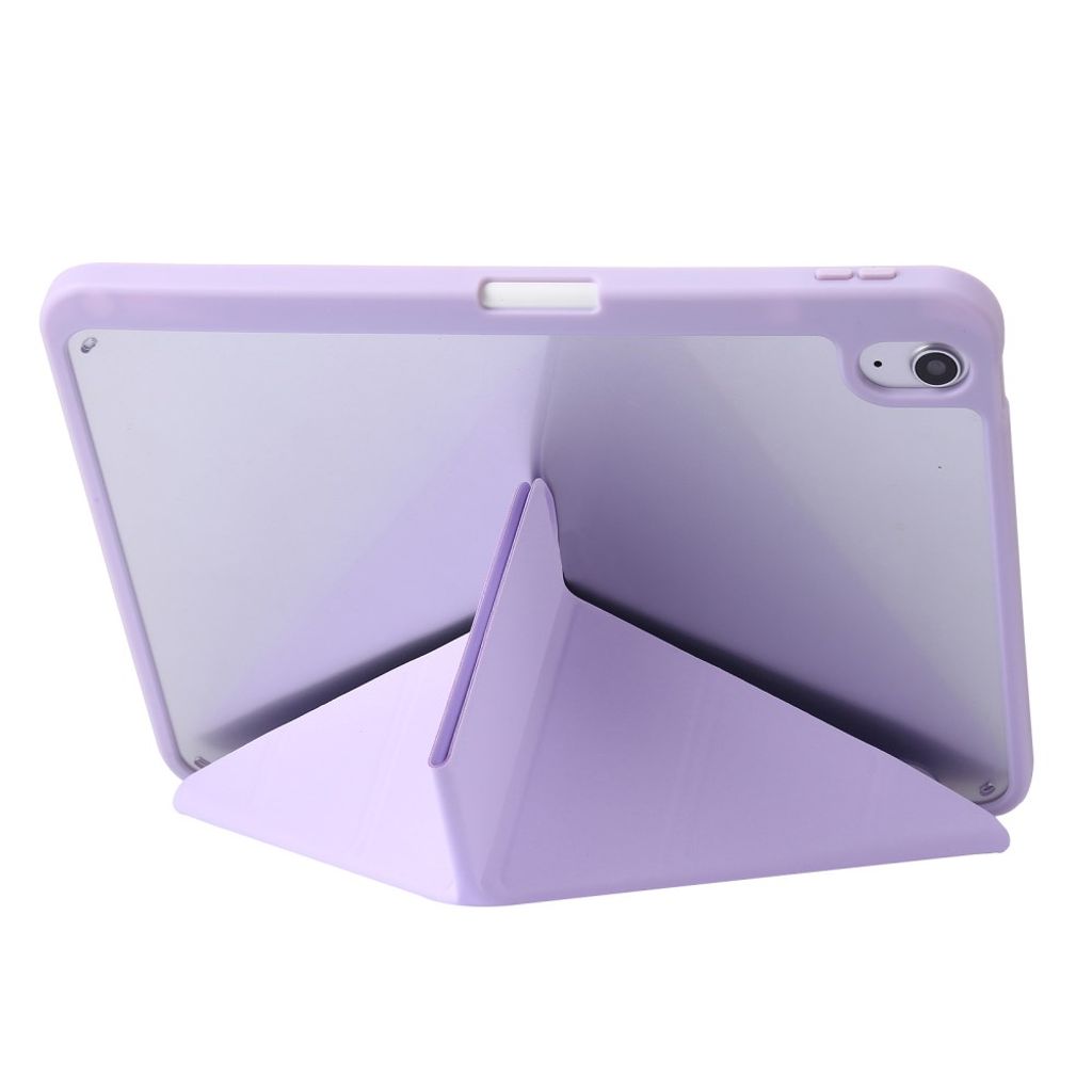 iPad A16 11" 2025/10.9" 2024 Flip cover med foldbar origami-standfunktion - Lilla