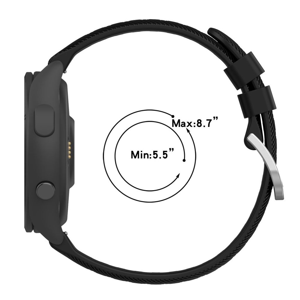 Garmin Forerunner 265 klokkerem i silikon - lys grå