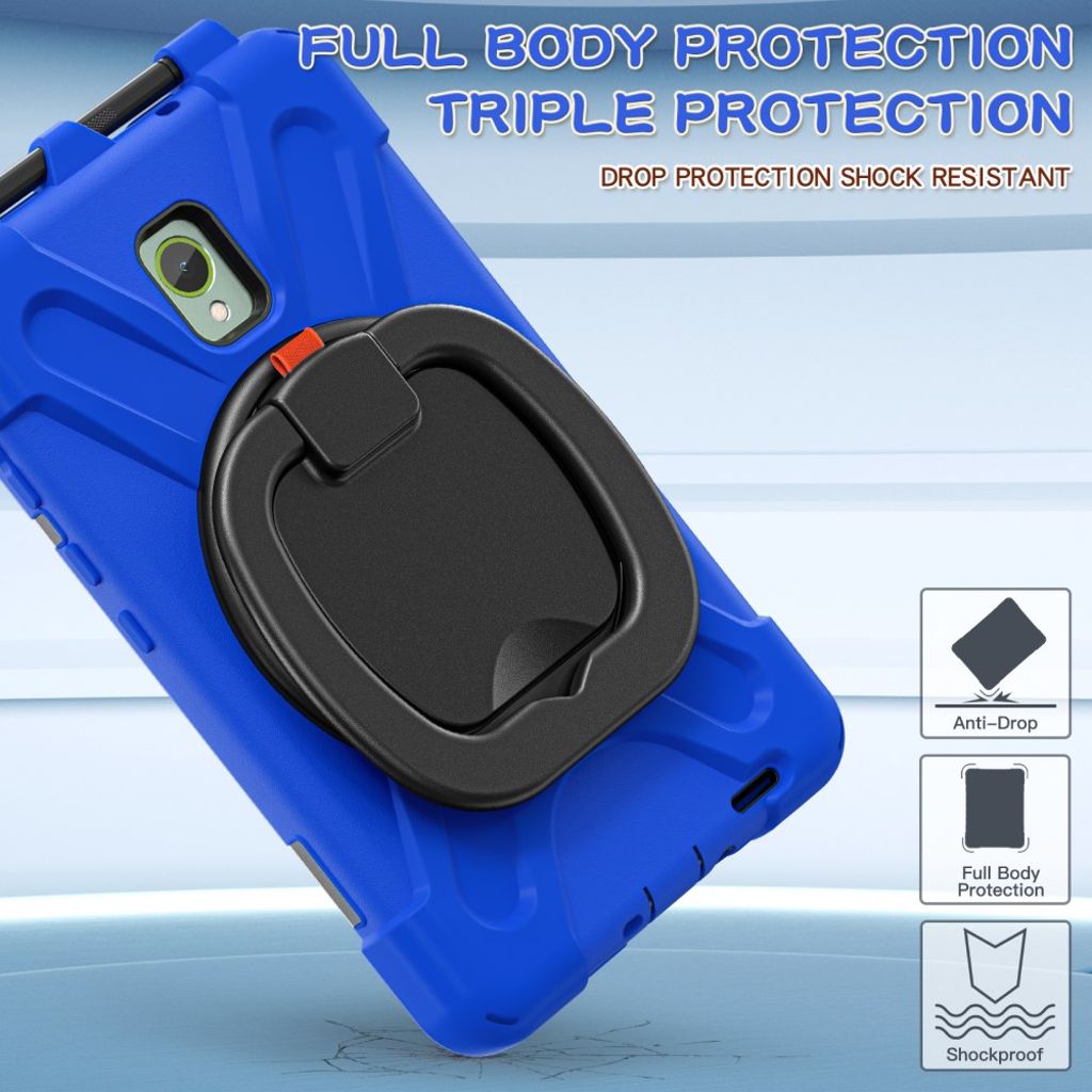 Samsung Galaxy Tab Active5 Case with Hand grip - Blue, Black