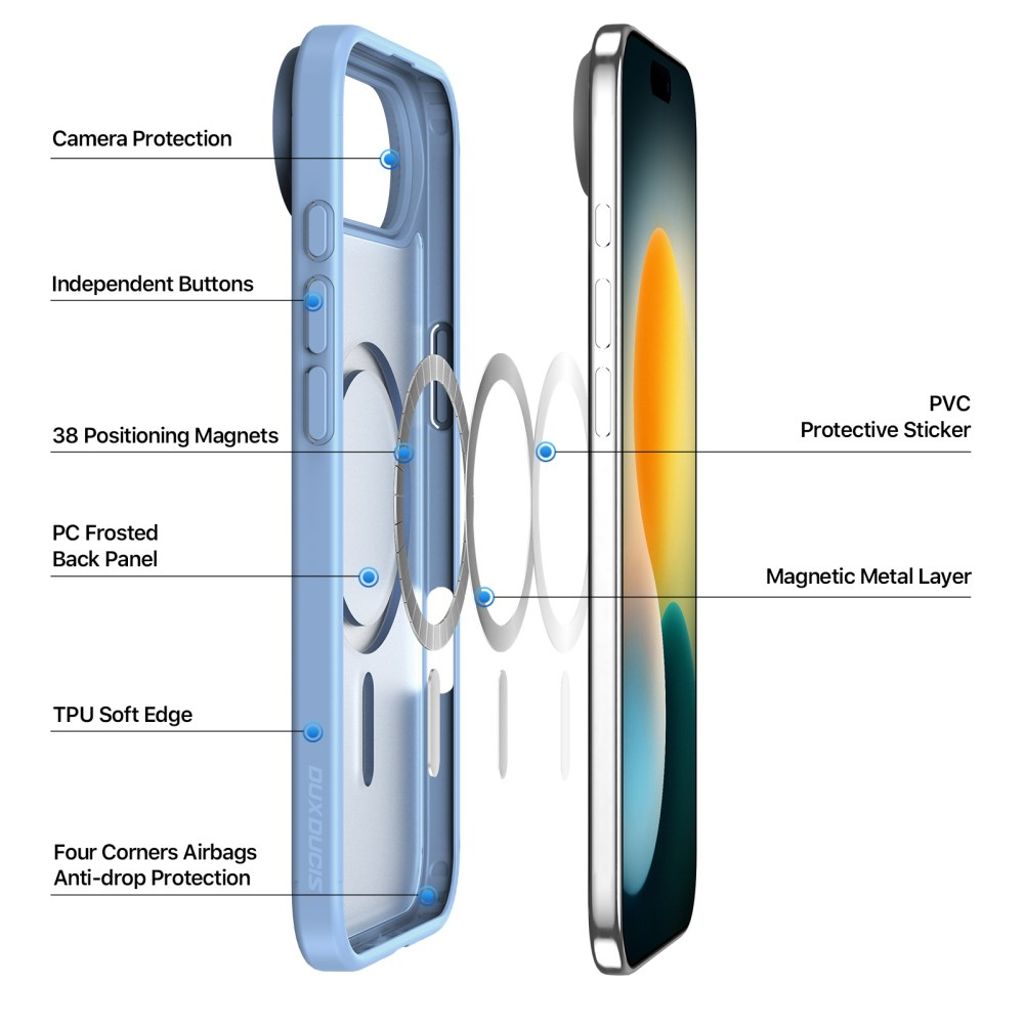 DUX DUCIS iPhone 17 Air Cover med MagSafe - Blå