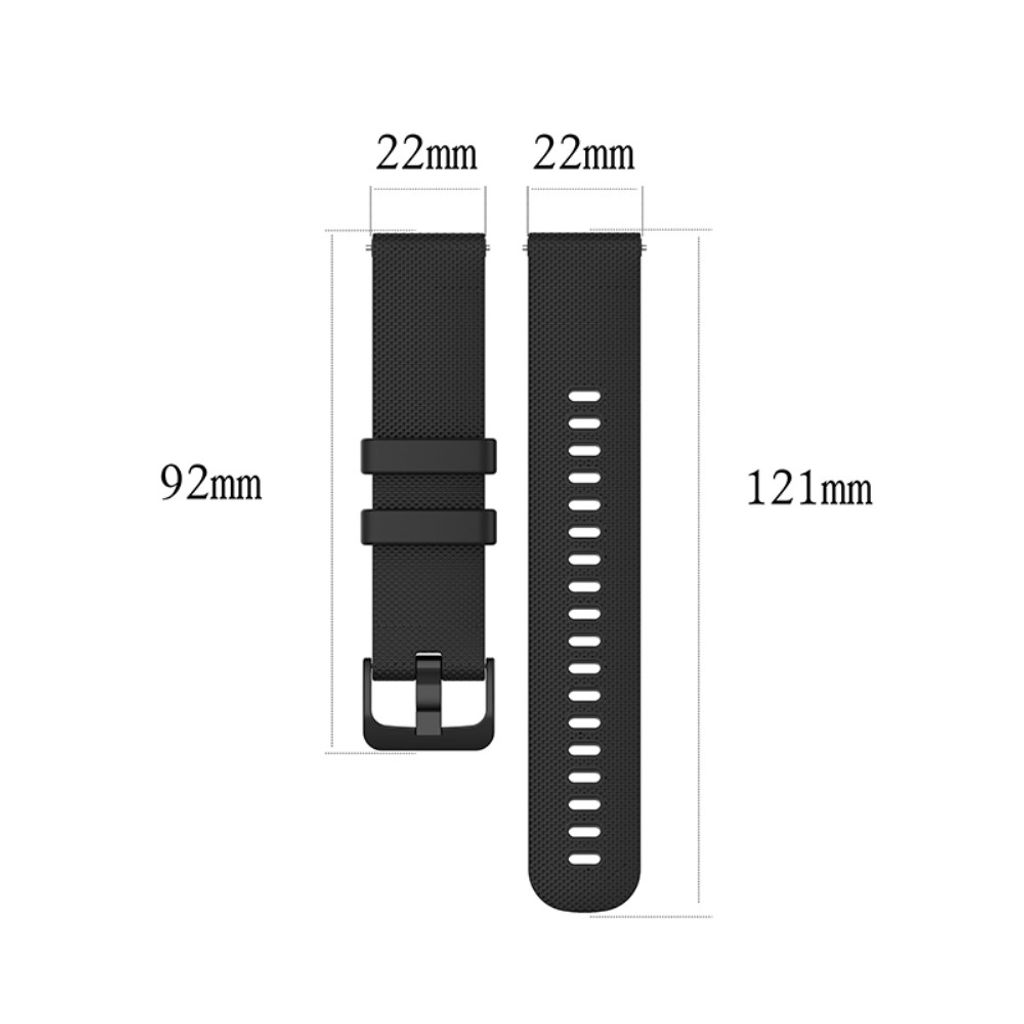 Samsung Gear S3 Classic/Frontier ja muut kellonrannekkeet silikoni – musta