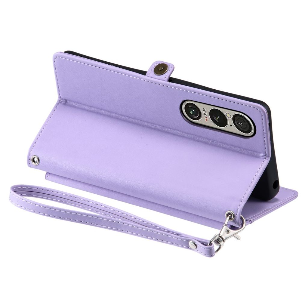 Sony Xperia 1 VII Fodral med Bärrem - Lila