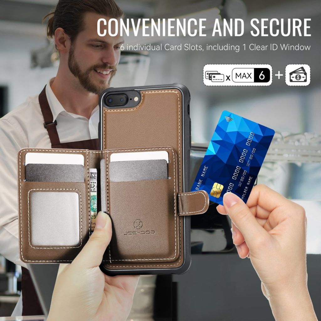 JEEHOOD iPhone 7 Plus / 8 Plus Cover med MagSafe - Brun