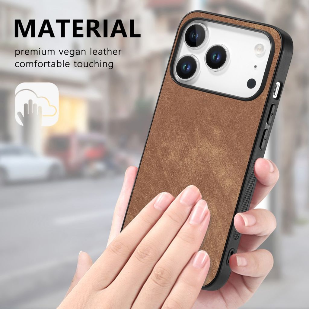 iPhone 18 Pro Max/17 Pro Max Skal i PU-läder - Brun