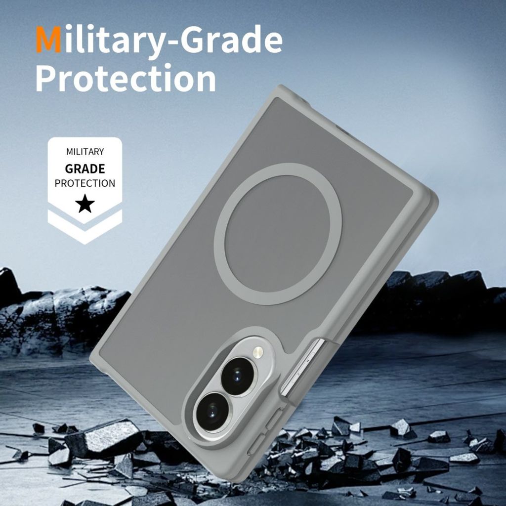 Samsung Galaxy Z Fold8 MagSafe cover med akrylbagside - Grå
