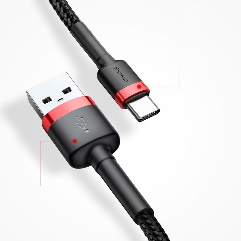 Baseus Cafule Type-C Cable 300 cm grå/svart