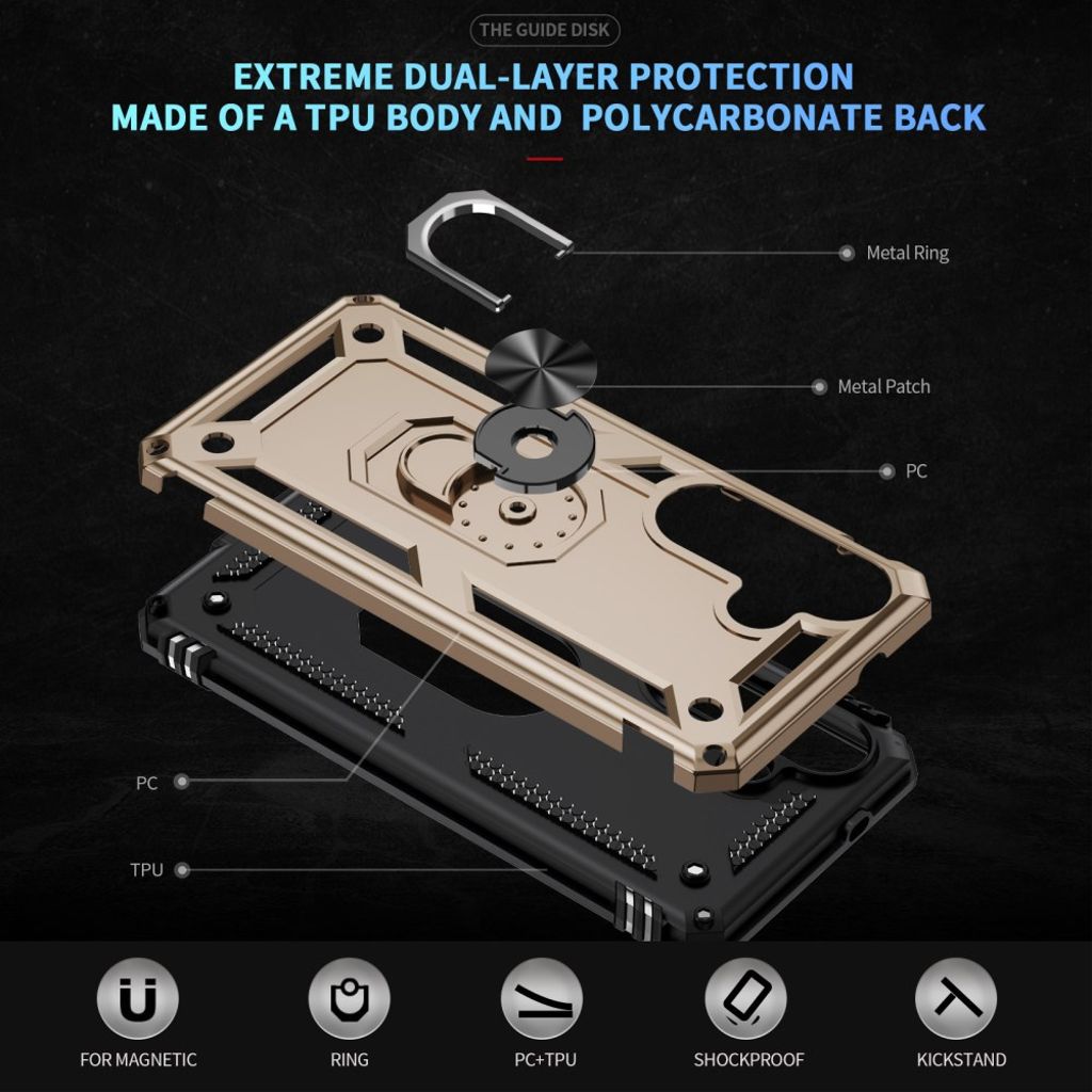 Samsung Galaxy S26 Deksel Stativ - Gull