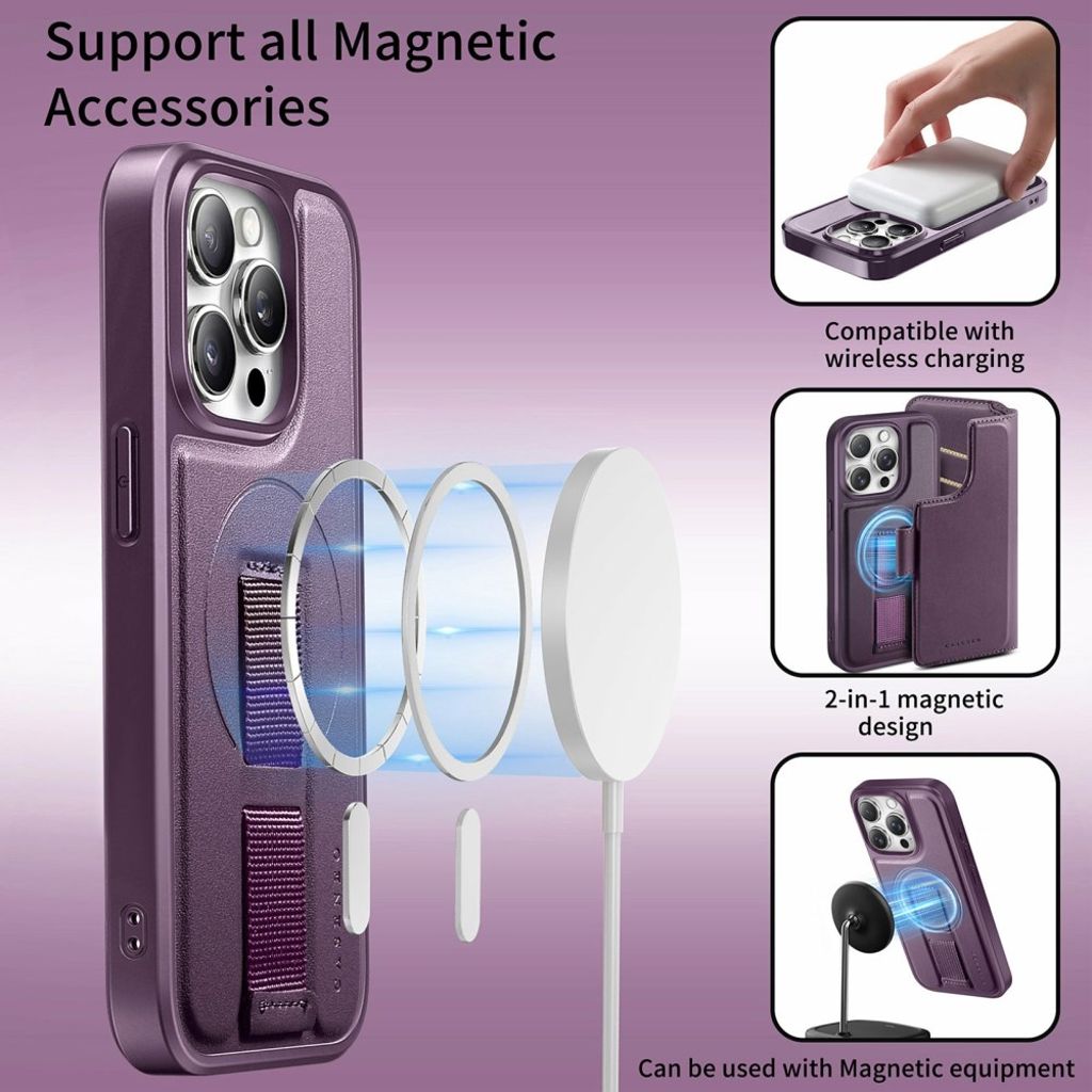 CASENEO iPhone 15 Pro Max Kotelo - Violetti