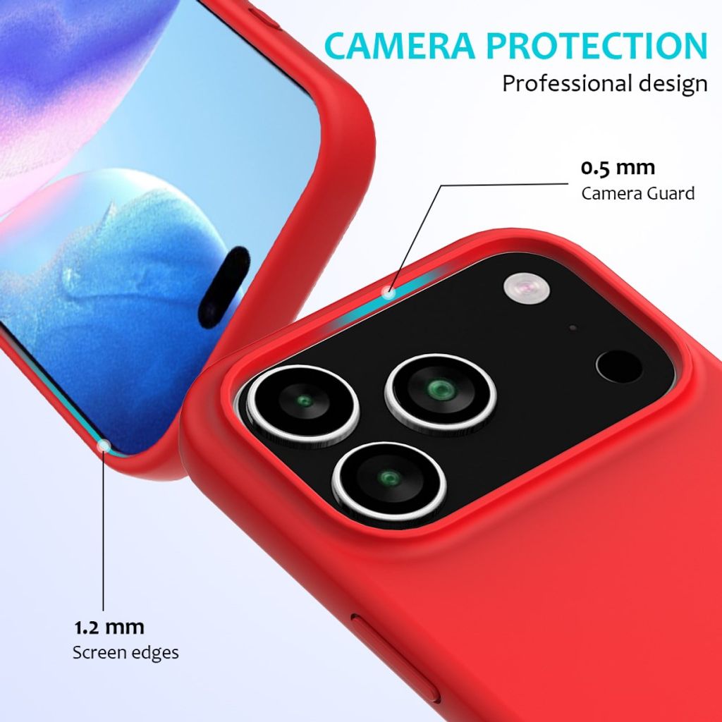 iPhone 18 Pro/17 Pro Silikonskal - Röd