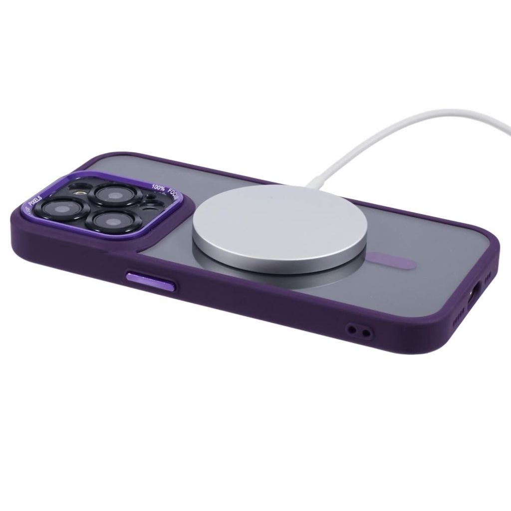 iPhone 13 Pro Max Kuori MagSafe-yhteensopiva TPU+Akryyli - Tumman violetti