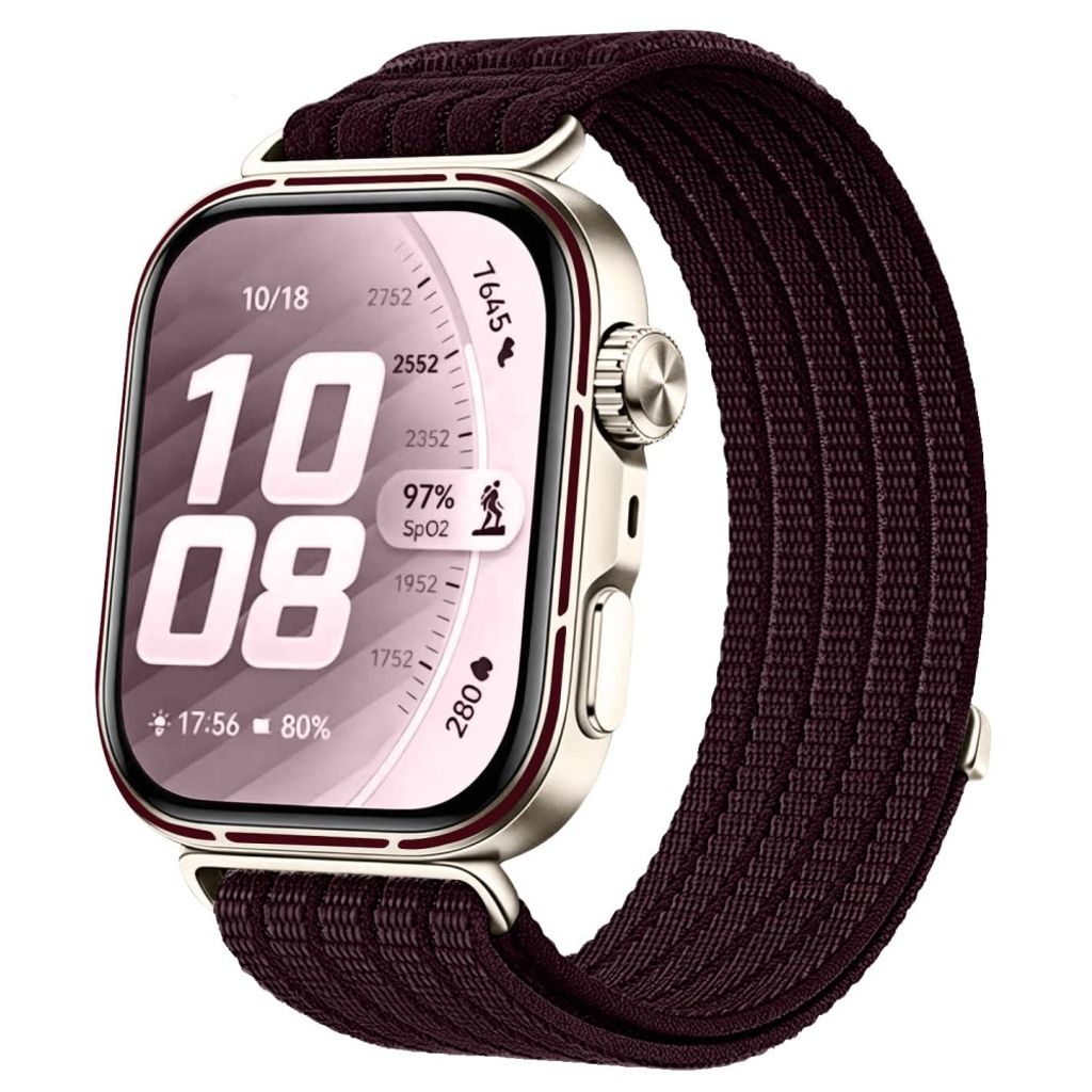 Huawei Watch Fit 5/5 Pro/4/4 Pro/3 Urrem i nylon - Mørk lilla
