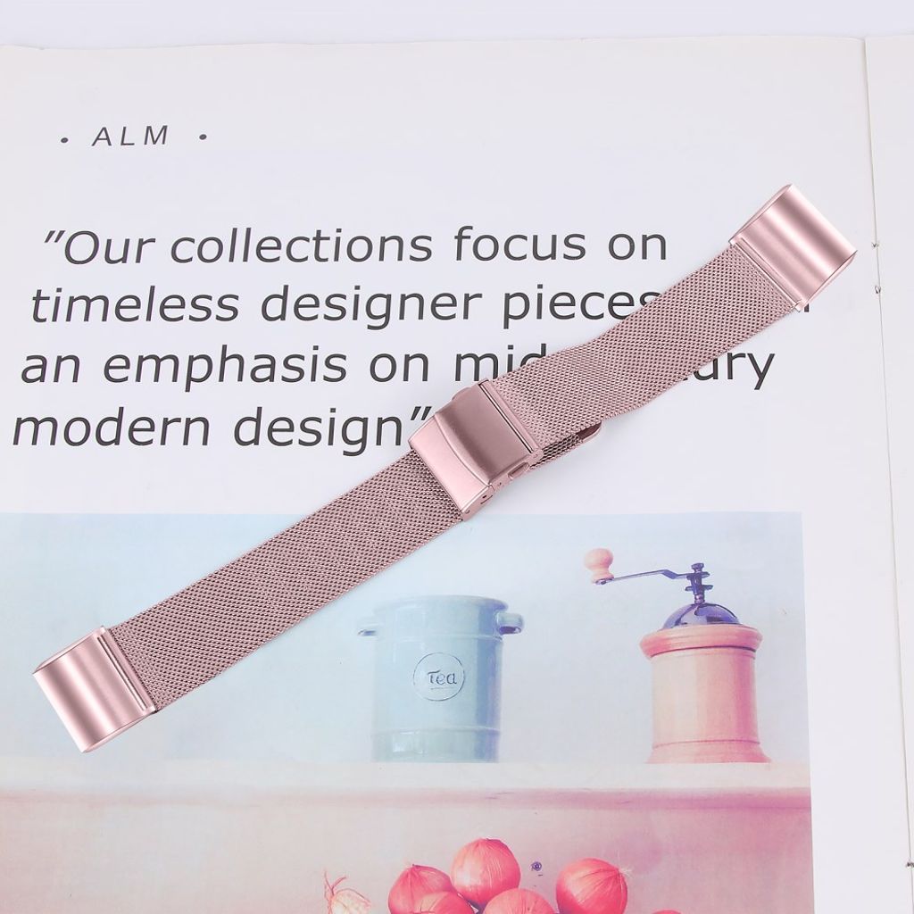 Fitbit Charge 2 Watch Strap Rustfrit Stål – Rose Pink