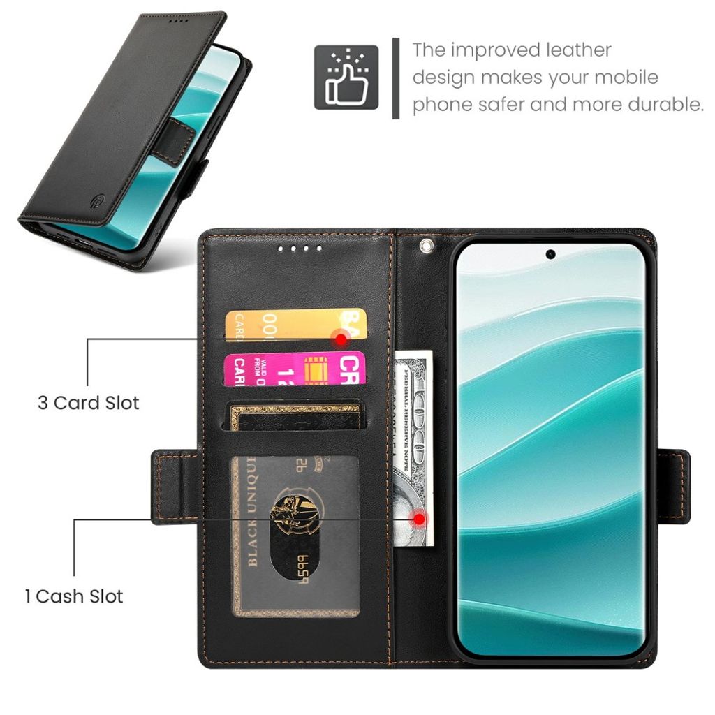 Xiaomi Redmi Note 15 ProPlus 5G Wallet cover - Black