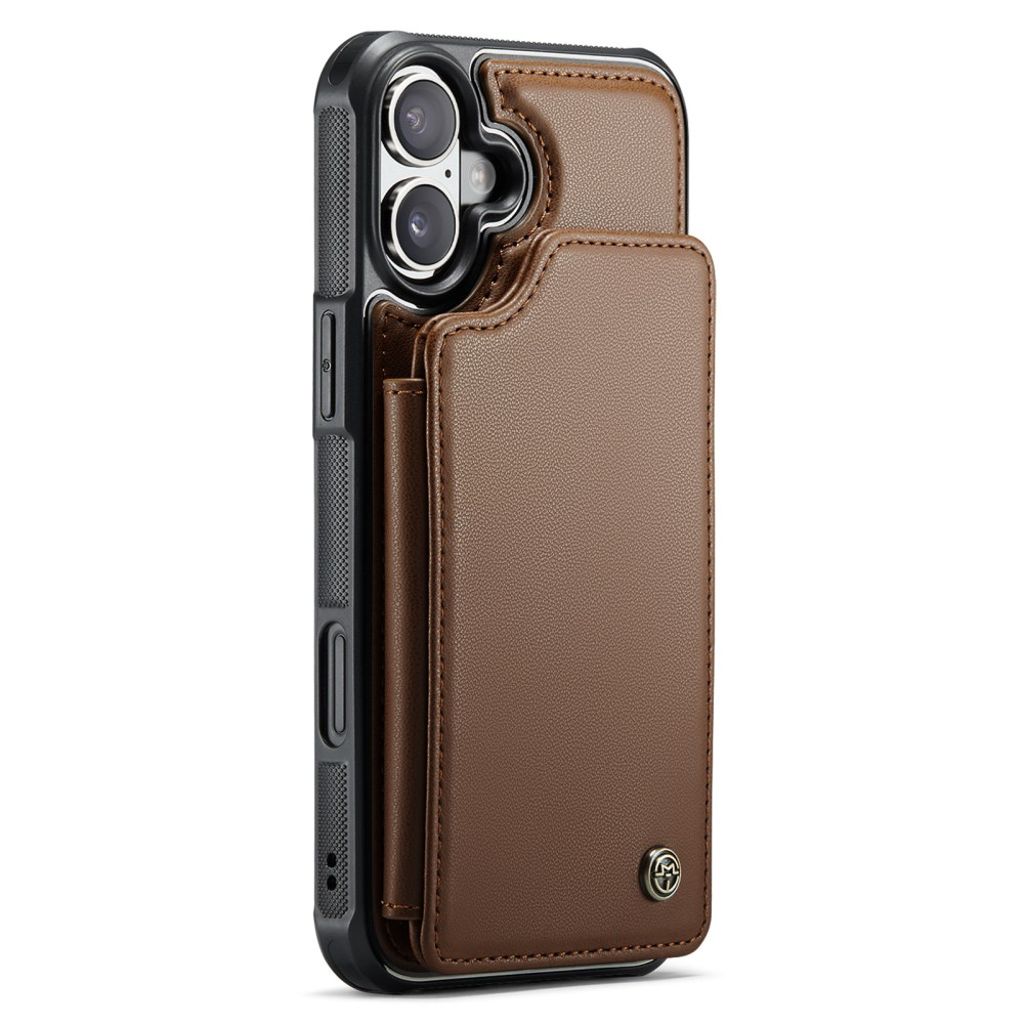CASEME iPhone 16 Case with 5 Card slots - Brown