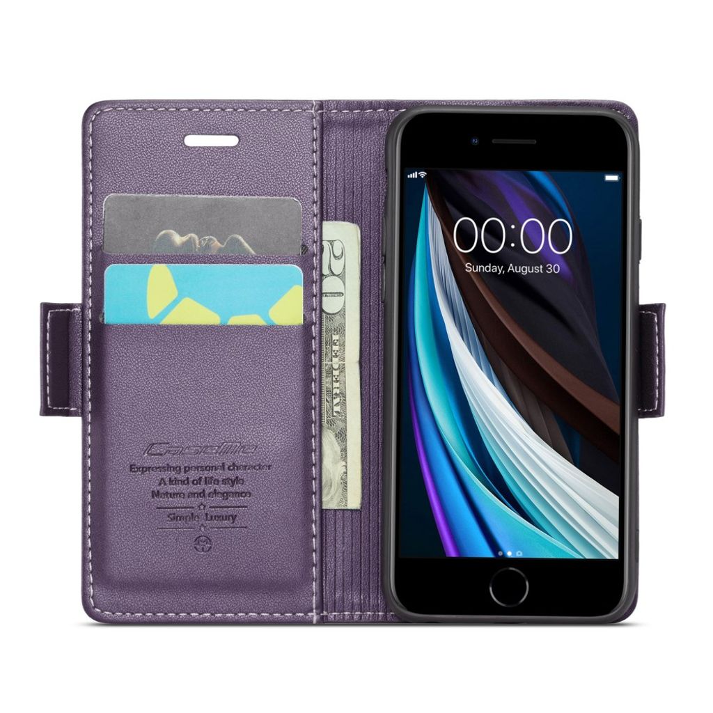 CASEME iPhone 6/6s/7/8/SE 2020/2022 Etui med Kortplads - Lilla