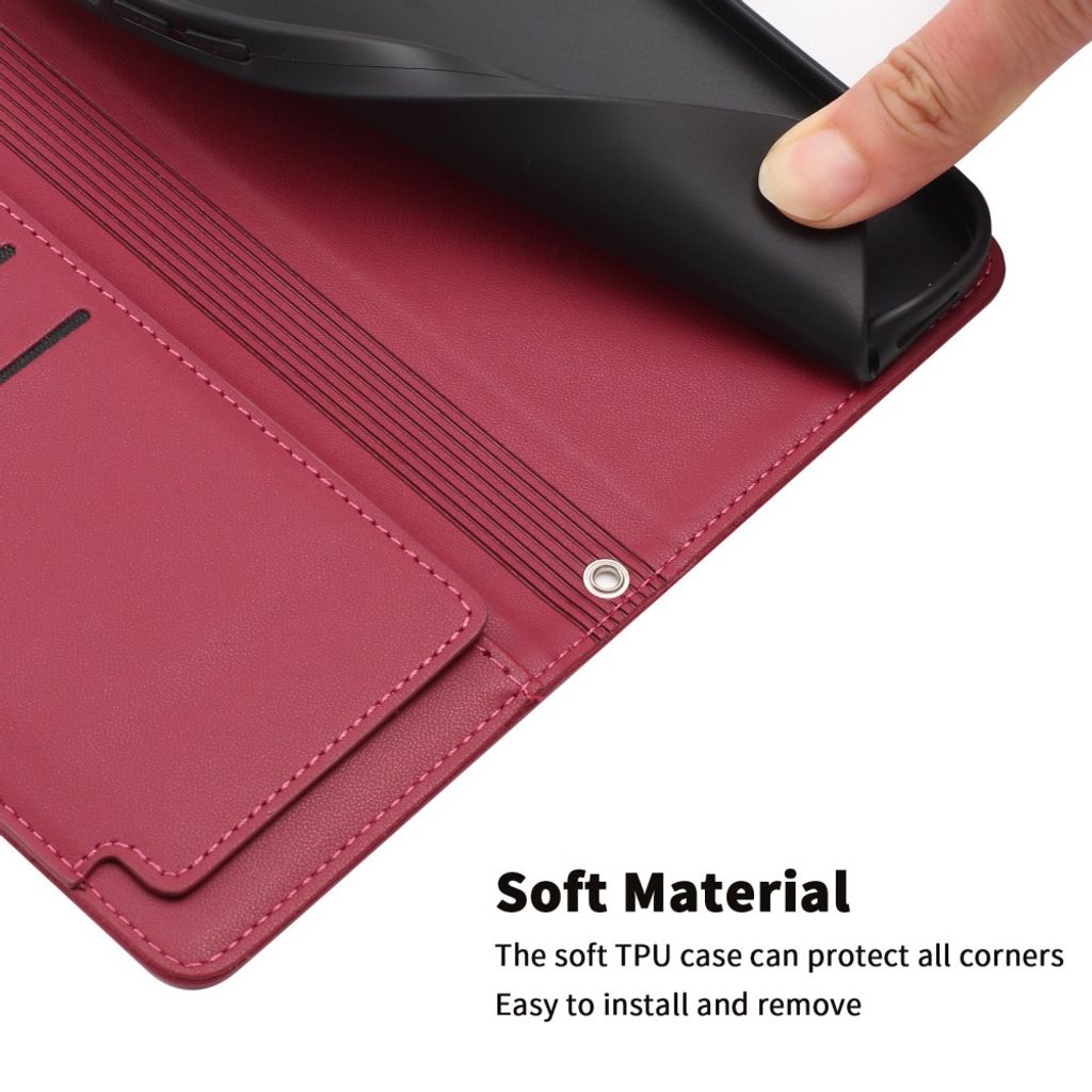 Xiaomi 17T Lompakkokotelo käsihihnalla - Punainen