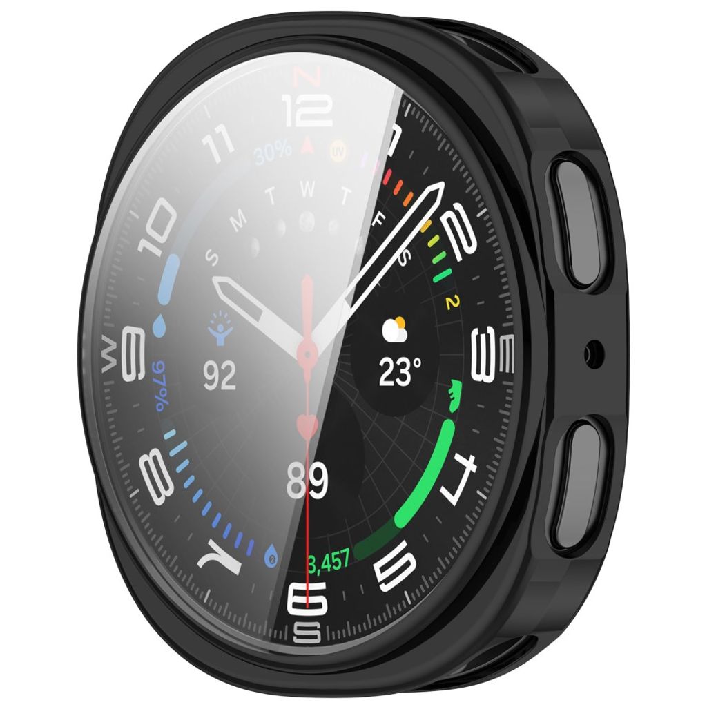 Samsung Galaxy Watch9 44mm TPU-deksel med skjermbeskytter - Svart
