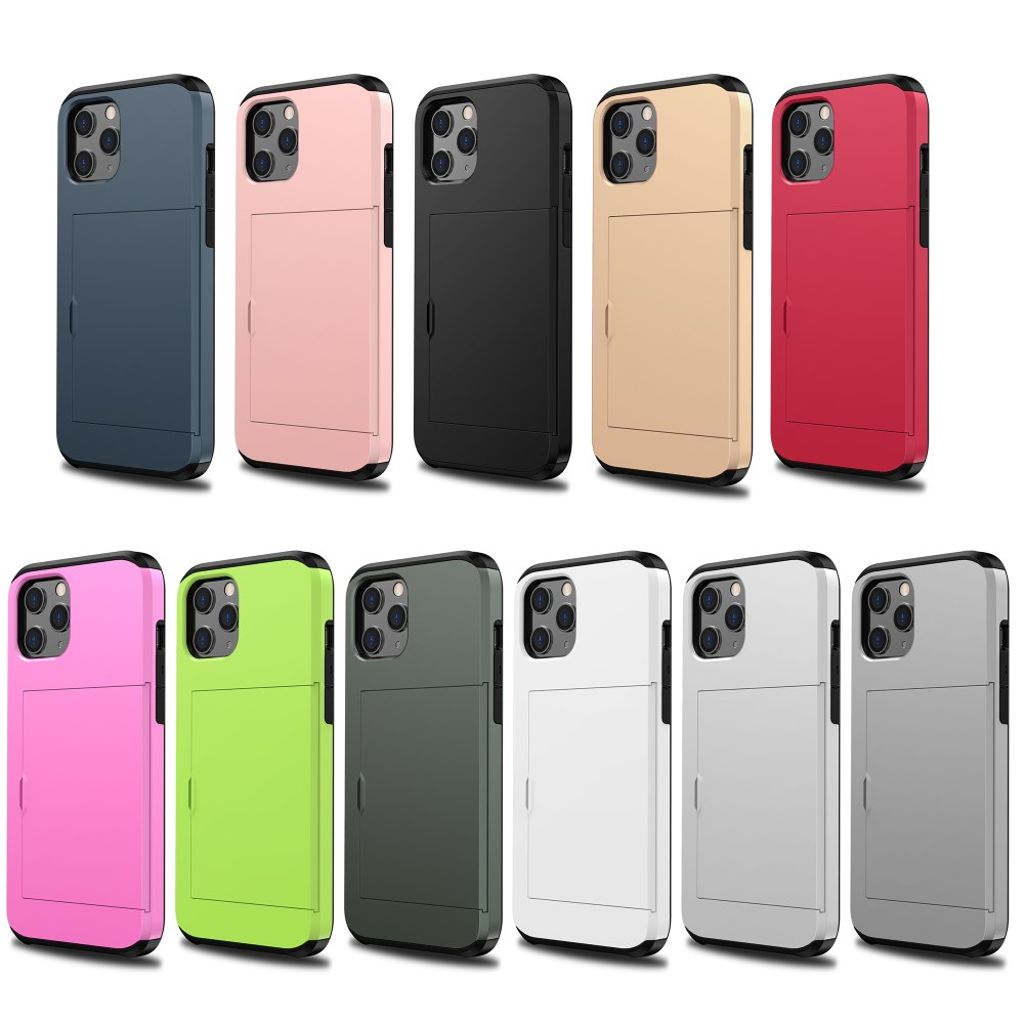 iPhone 12 Pro Max kuori liukukorttitelineellä - musta