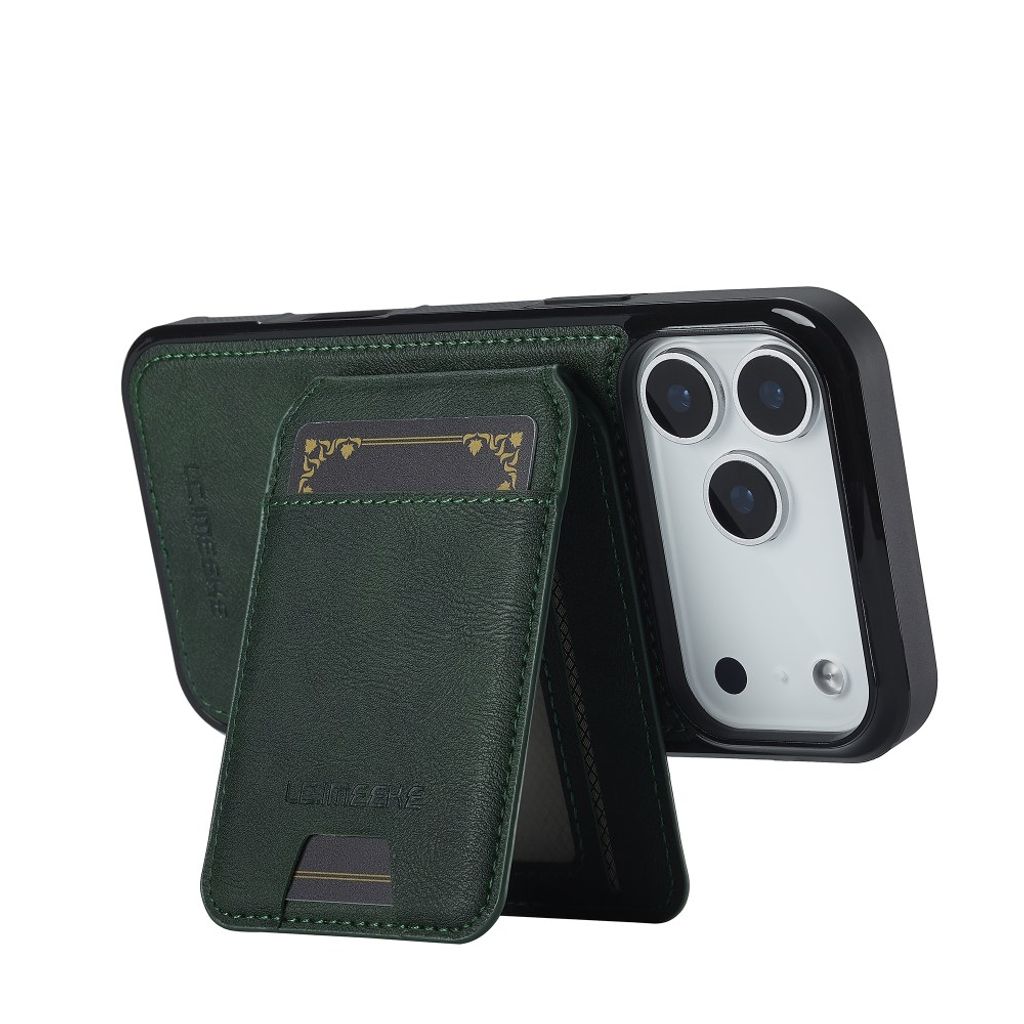 iPhone 18 Pro/17 Pro MagSafe Kuori irrotettavalla Kortin haltija - Vihreä