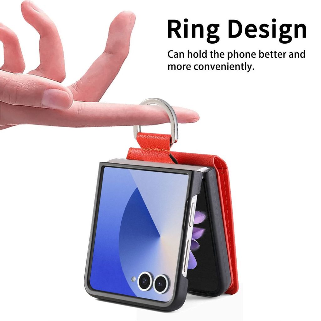 Samsung Galaxy Z Flip7 5G cover med ringholder - Orange
