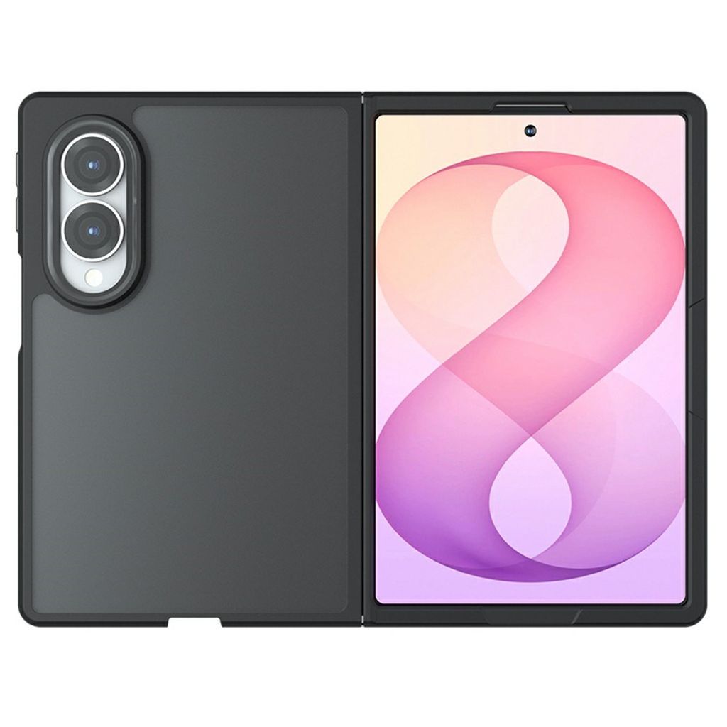Samsung Galaxy Z Fold8 Mat Cover - Gennemsigtig sort