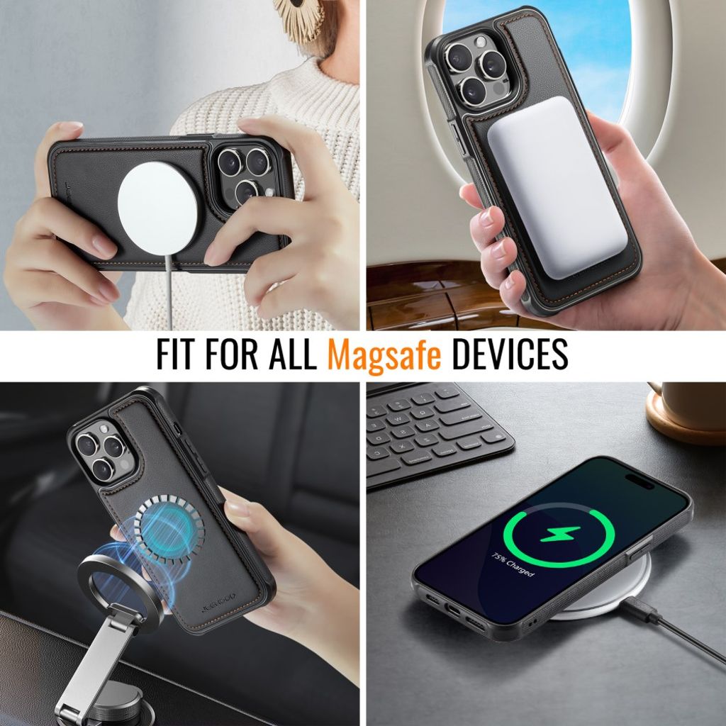 JEEHOOD iPhone 12 Pro Max Cover med MagSafe - Sort