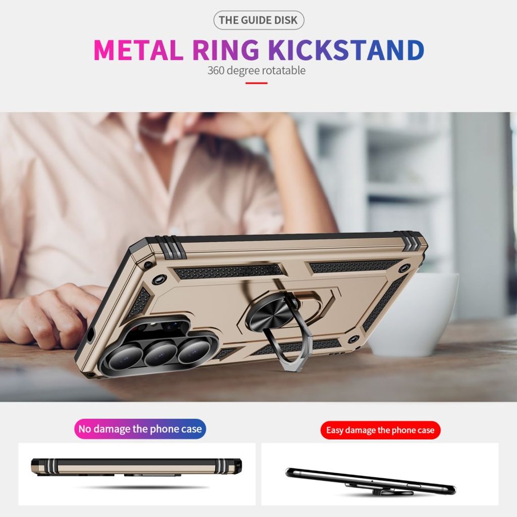 Samsung Galaxy S26 Ultra Skal med Stativ – Guld