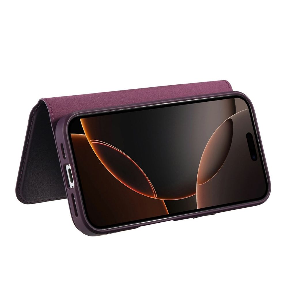 CASENEO iPhone 15 MagSafe Wallet Cover – Purple