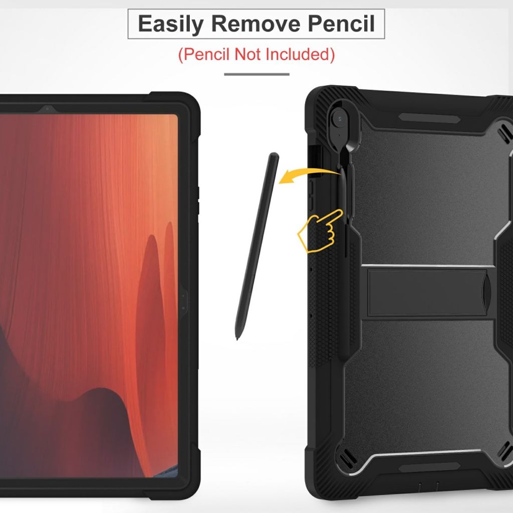 Samsung Galaxy Tab S10 FE Plus Case with Stand - Black