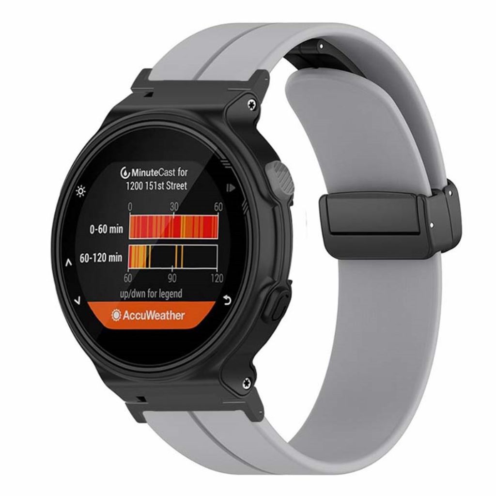 Garmin Forerunner 220/230/235/620/630/735X Klockarmband i silikon - Grå