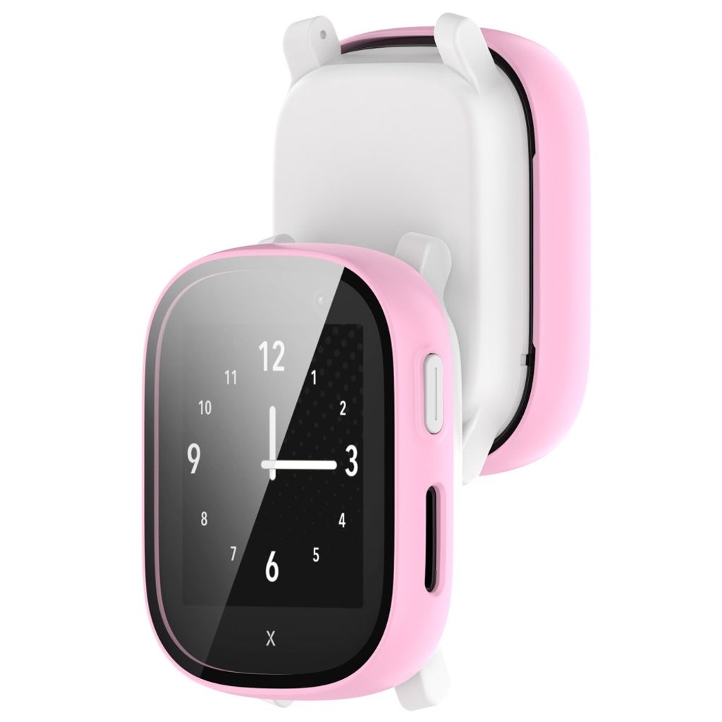 Xplora X6 Play-deksel med skjermbeskytter i herdet glass – rosa