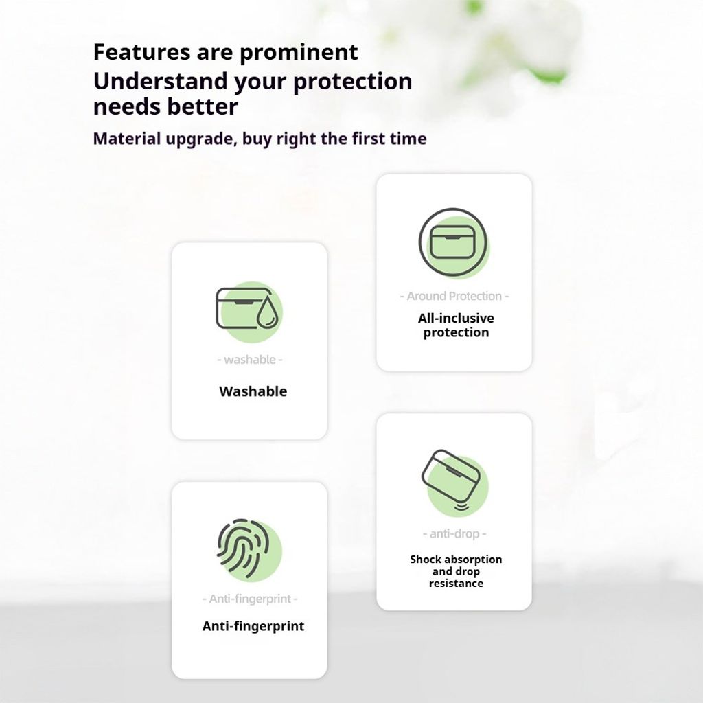 Apple AirPods Pro 3 Silikone Cover i Silikone med Karabinhage - Mørkeblå