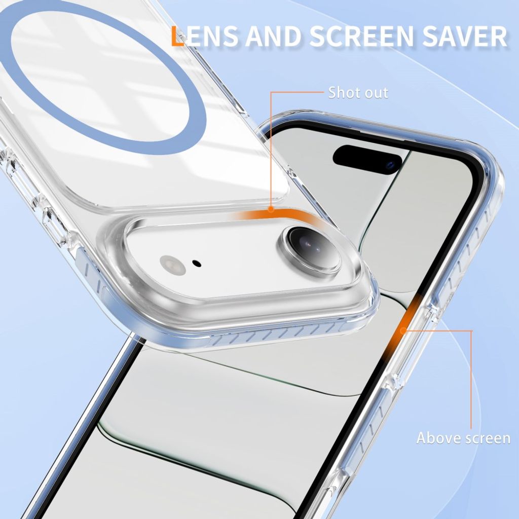 iPhone Air MagSafe kuori akryylitakalla - Sininen