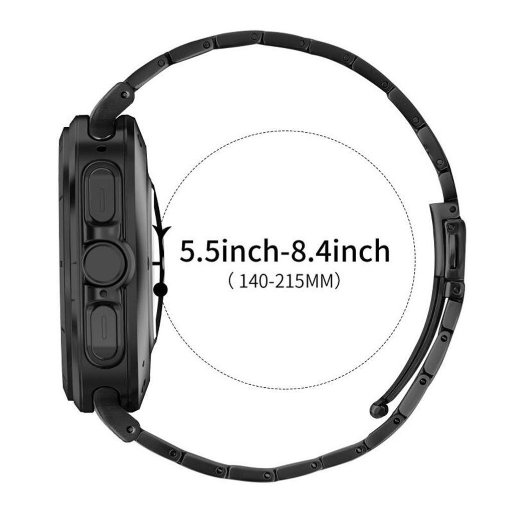 Samsung Galaxy Watch8/8 Classic ruostumattomasta teräksestä valmistettu kellonranneke - musta