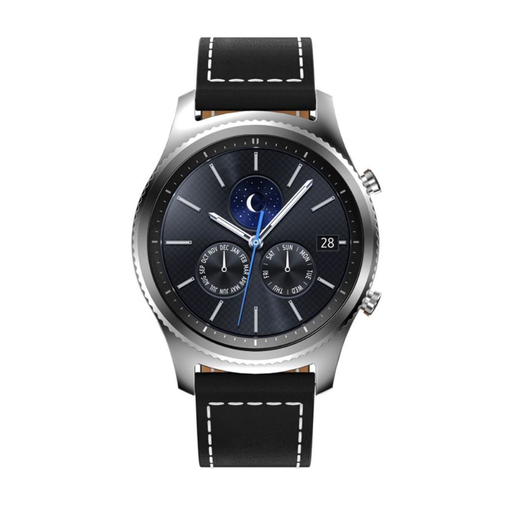 Samsung Gear S3 Frontier Urrem Ægte Læder – Sort