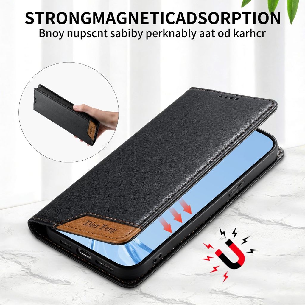 DIERFENG Xiaomi Poco C85x 5G/Redmi A7 Pro Plånboksfodral RFID Blocking - Svart
