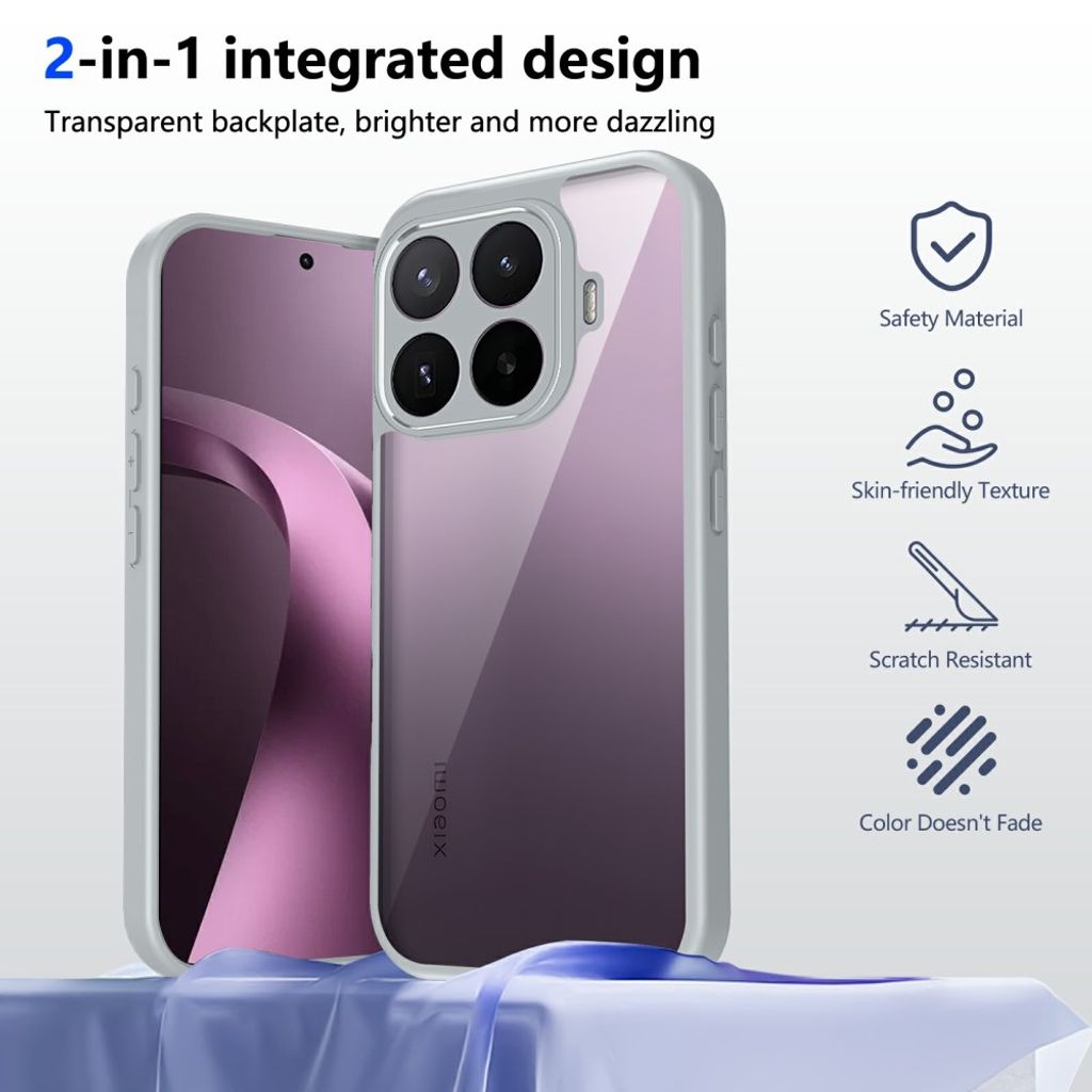 Xiaomi 17T Läpinäkyvällä takaosalla varustettu kuori - Valkoinen