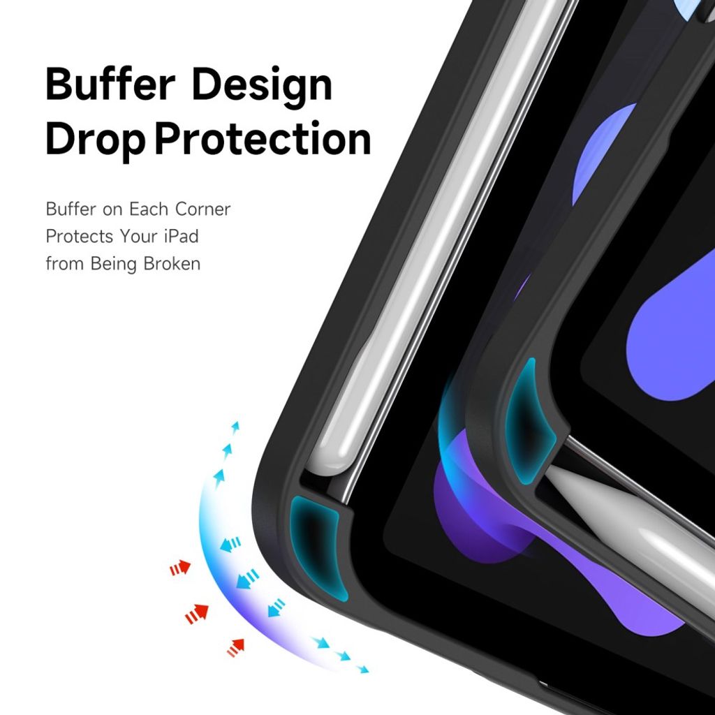 DUX DUCIS iPad Mini (2026) Origami-kotelo - Musta