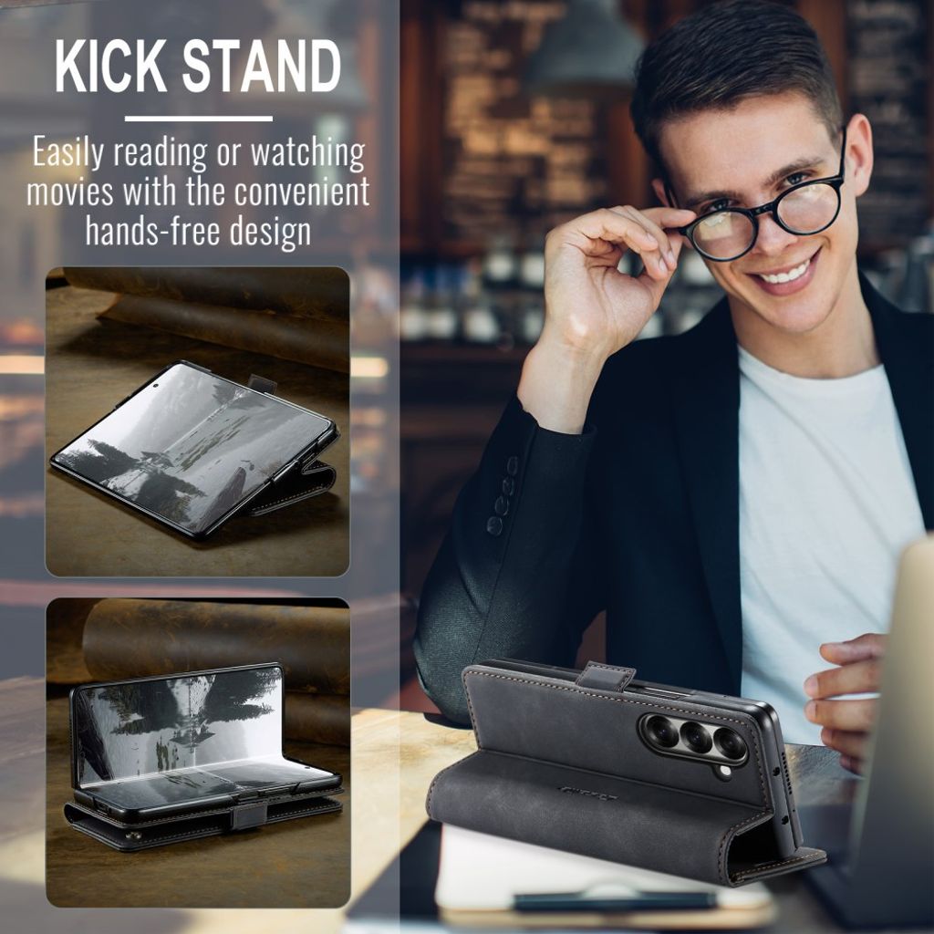 CASEME Samsung Galaxy Z Fold7 5G Plånboksfodral - Svart