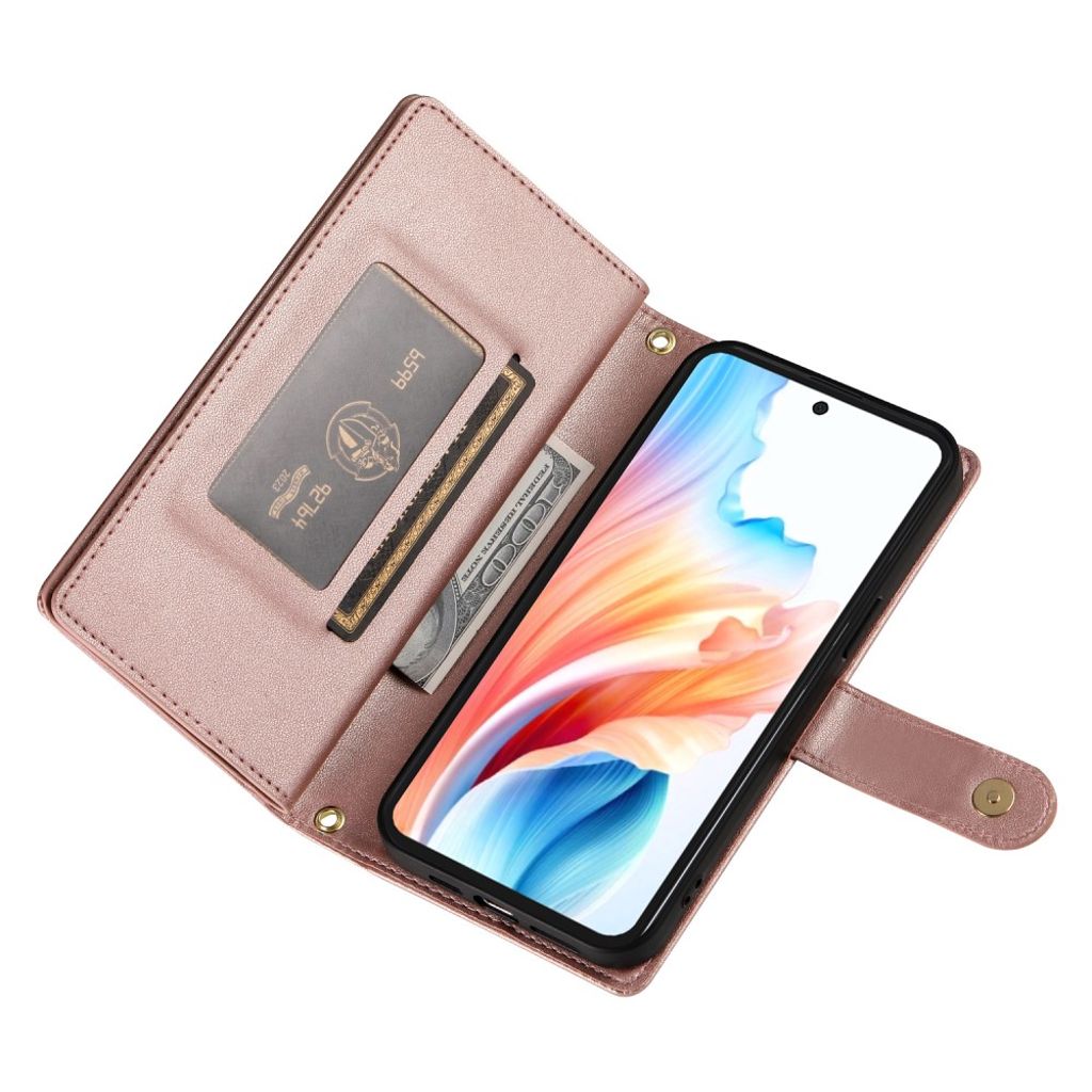 Samsung Galaxy S26 Edge Plånboksfodral med Avtagbara Remmar - Rosa