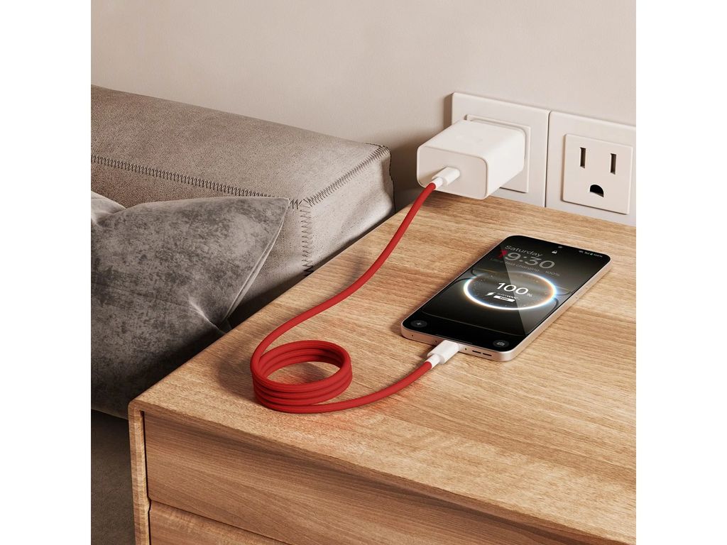 OnePlus SUPERVOOC Laddningskabel 100W USB-C/USB-C 10A, 1.2m - Röd