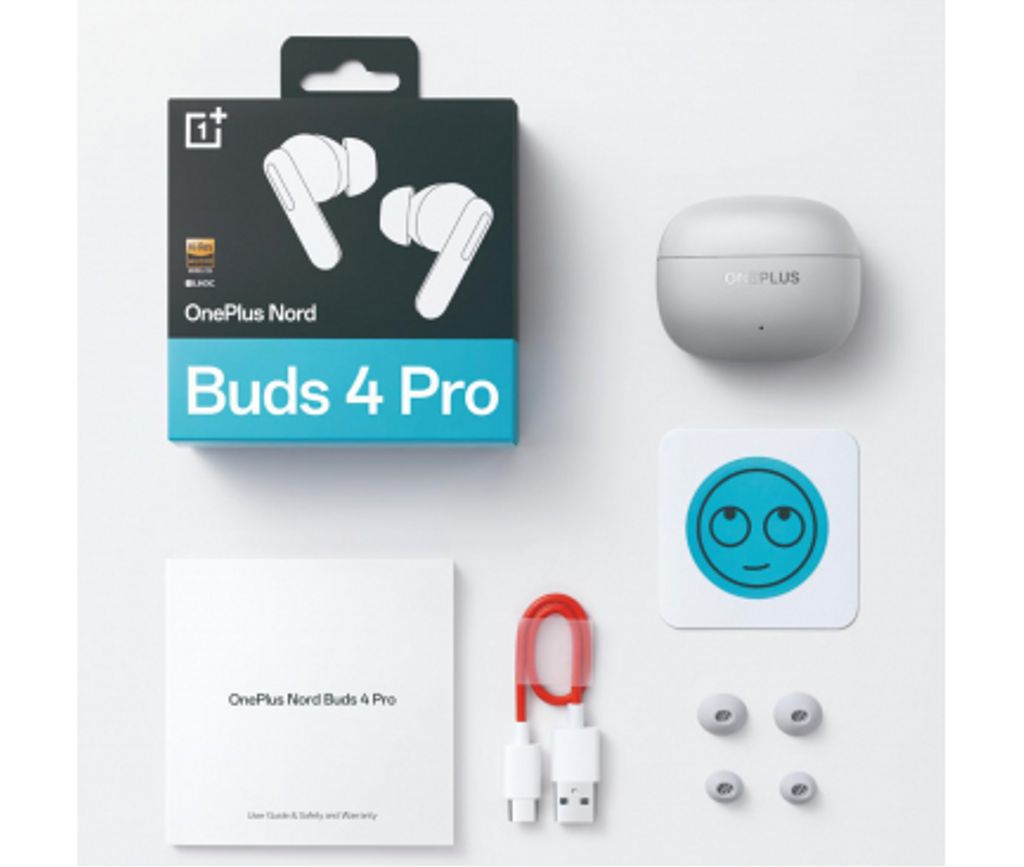 OnePlus Nord Buds 4 Pro trådløse ørepropper ANC in-ear – Radiant Gray